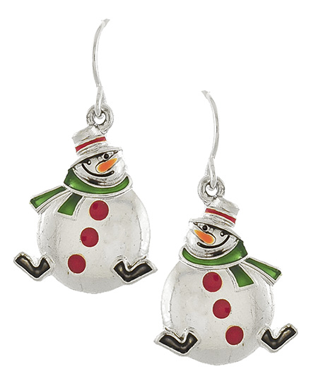 Dancing Snowman Earrings