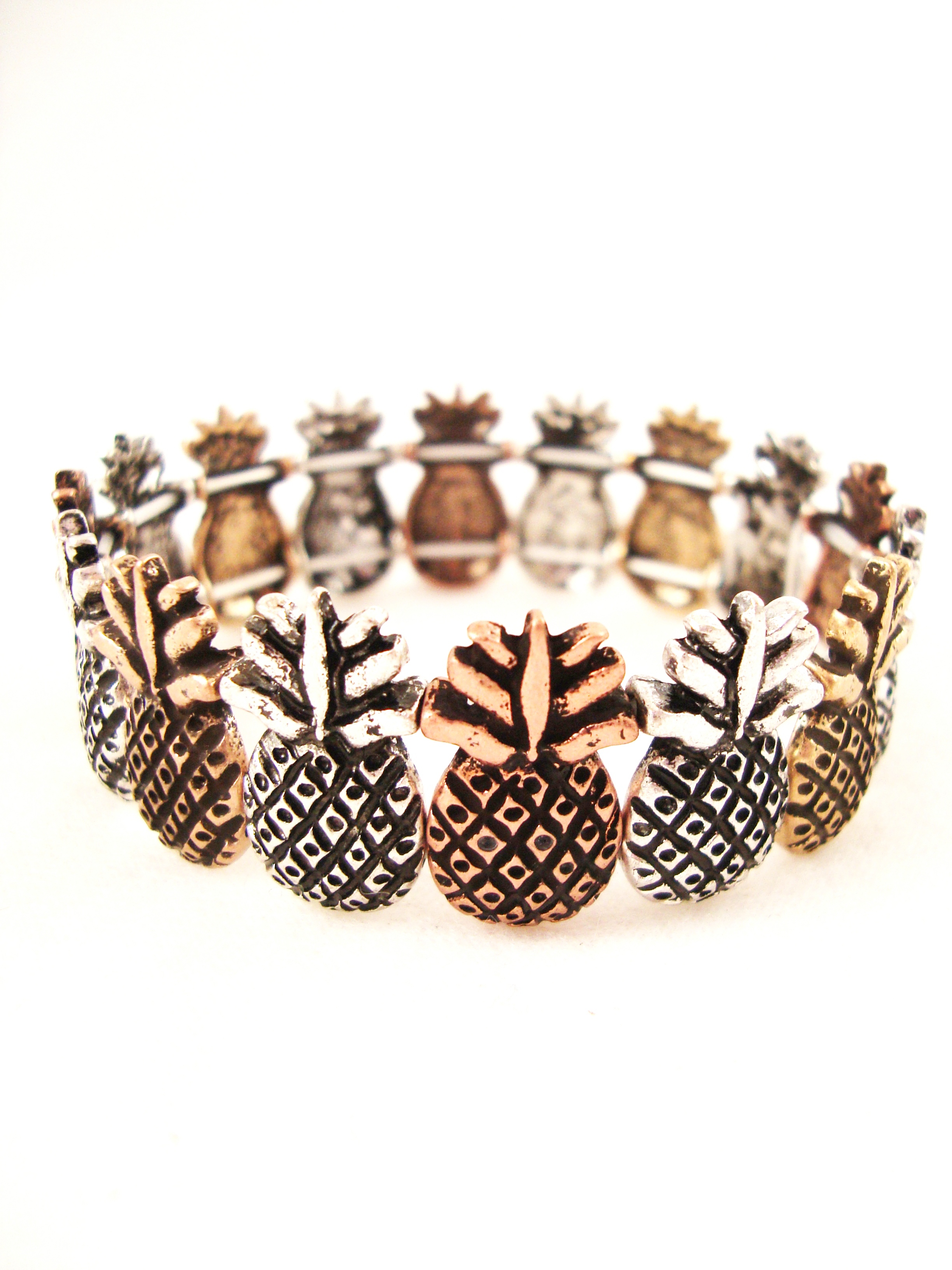 Antique Pineapple ornate Stretch Bracelet