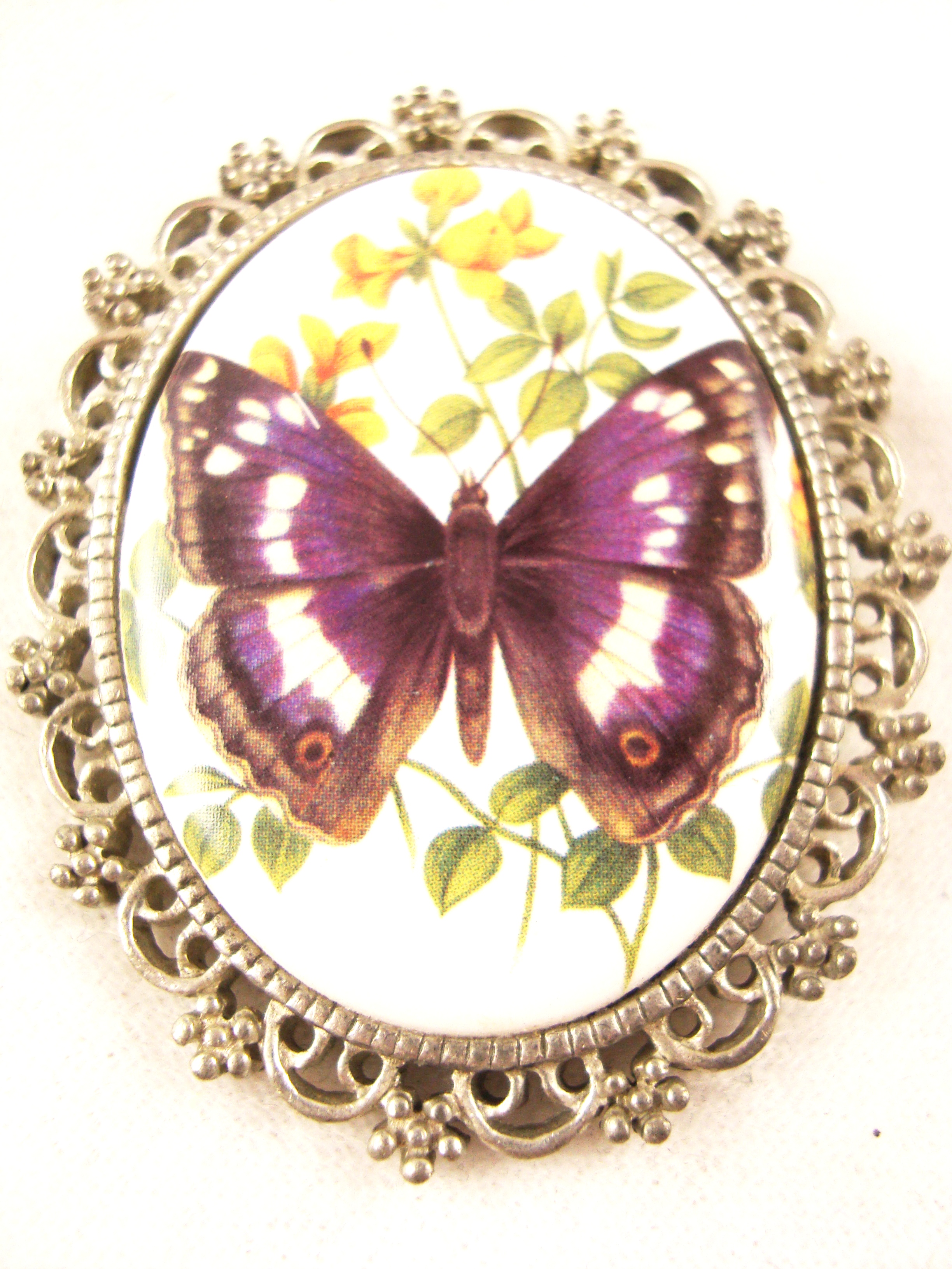 Purple Butterfly Cameo