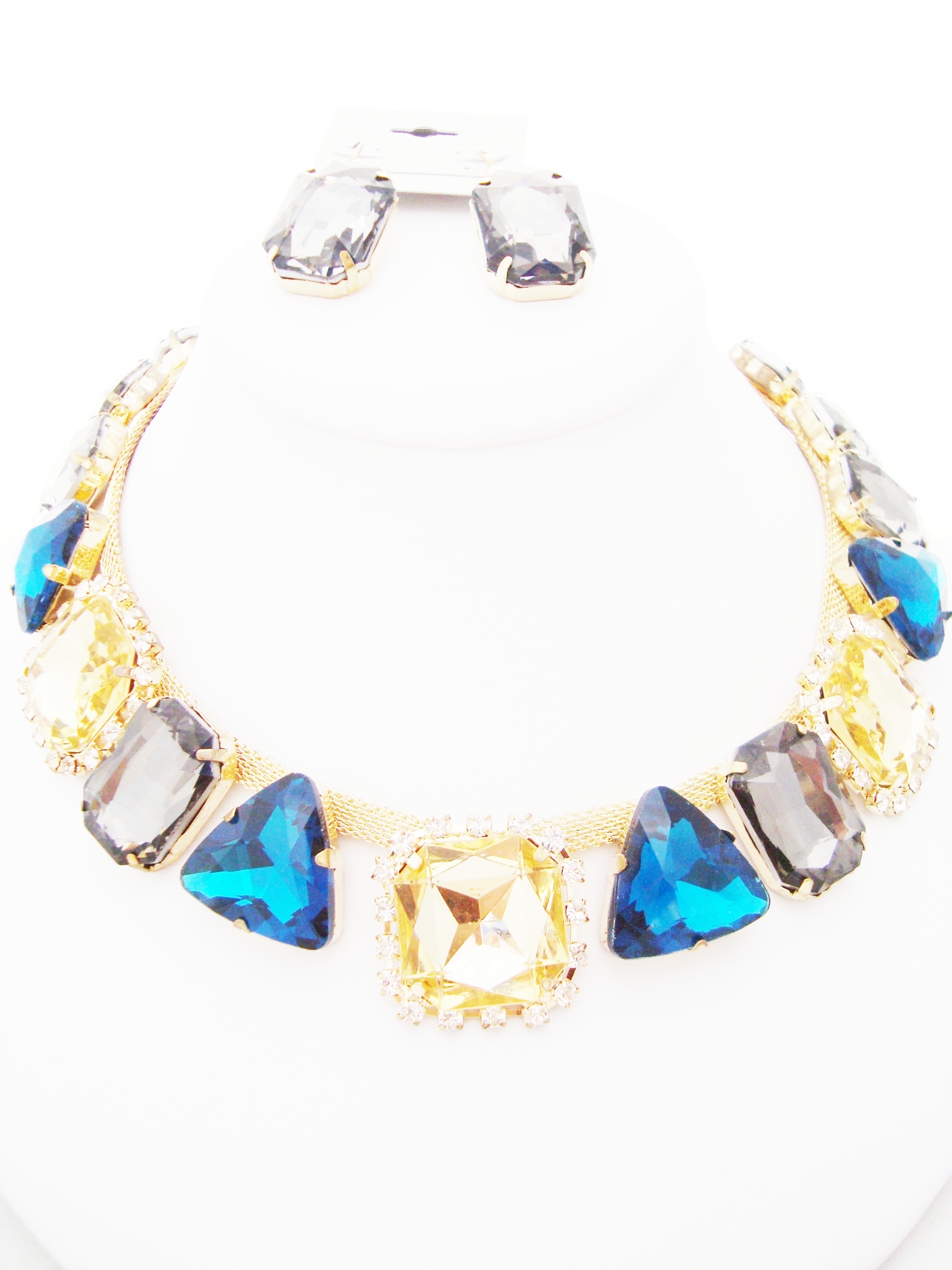Chunk Acrylic Crystal Necklace Set
