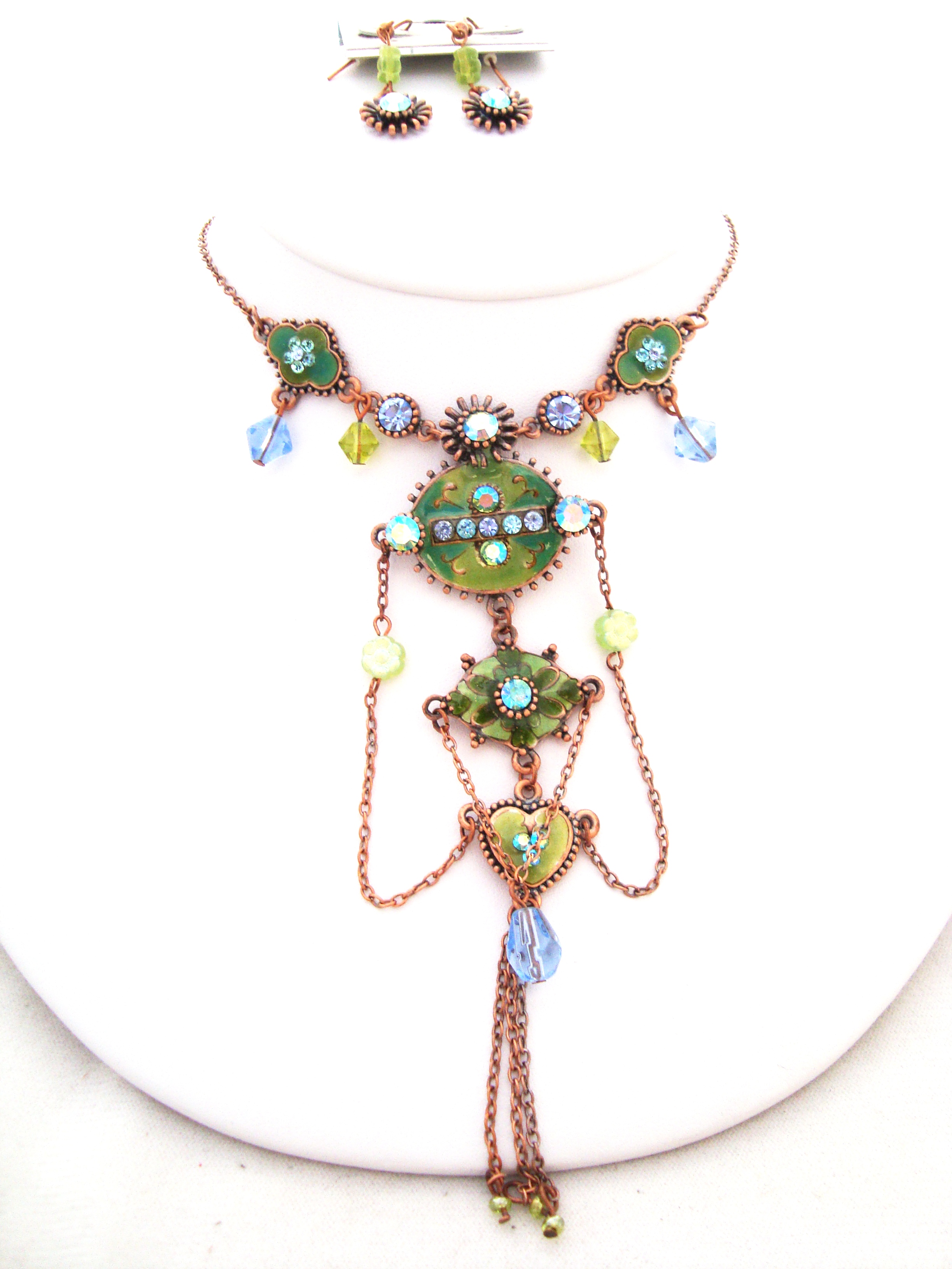 Victorian Crystal Drop Necklace Set