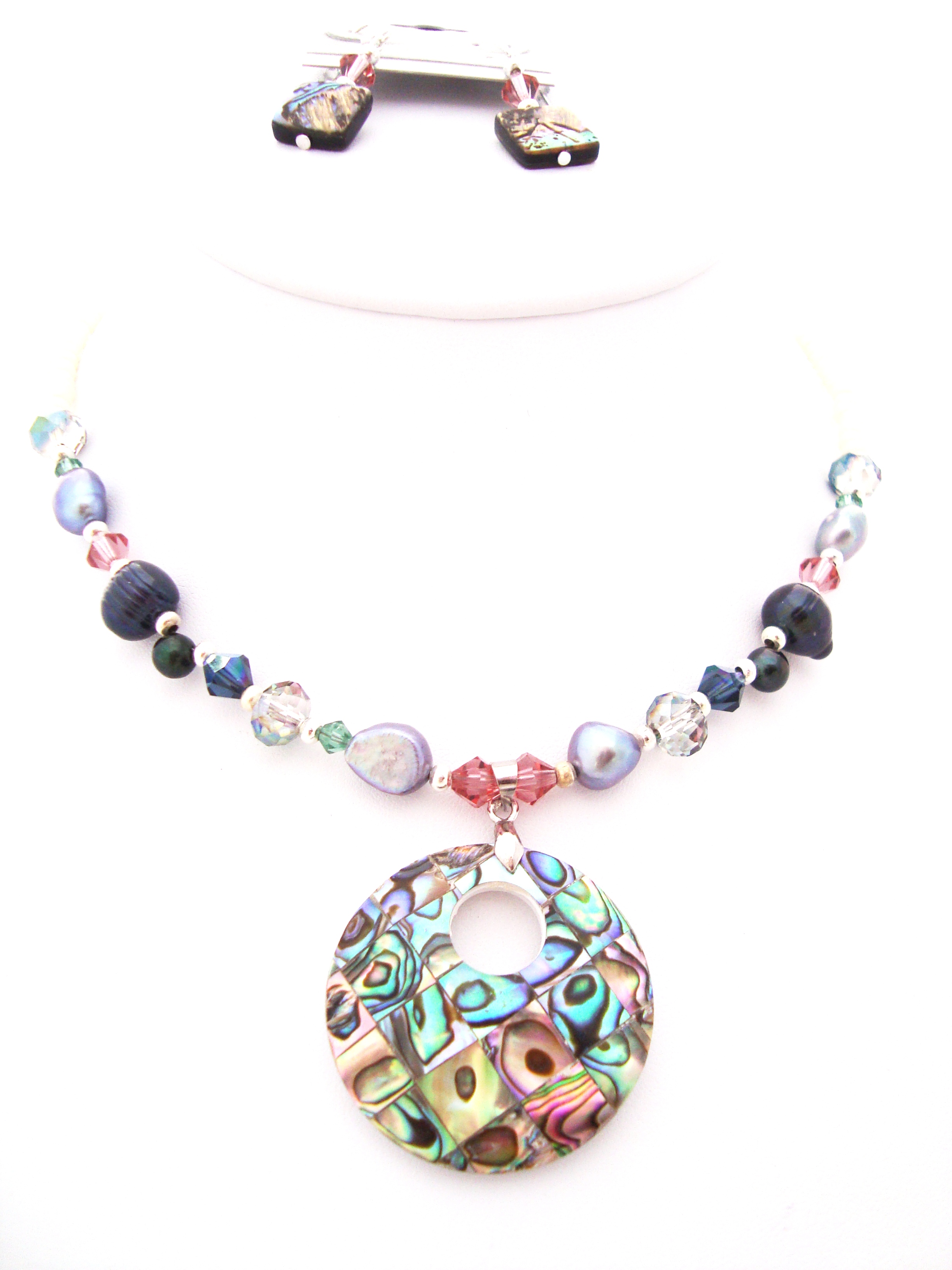 Abalone Surprise Necklace Set