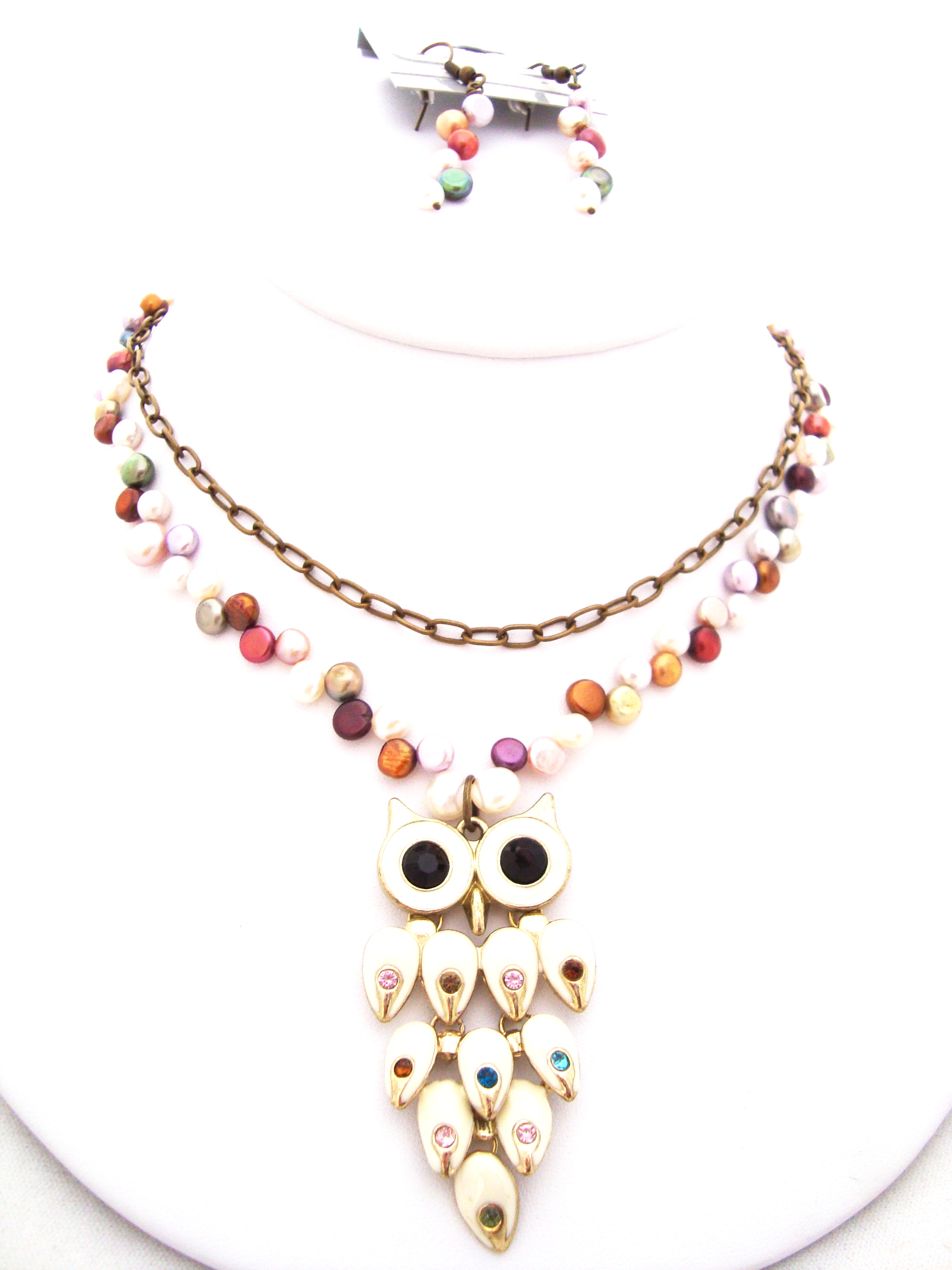 Snowy Owl Necklace Set