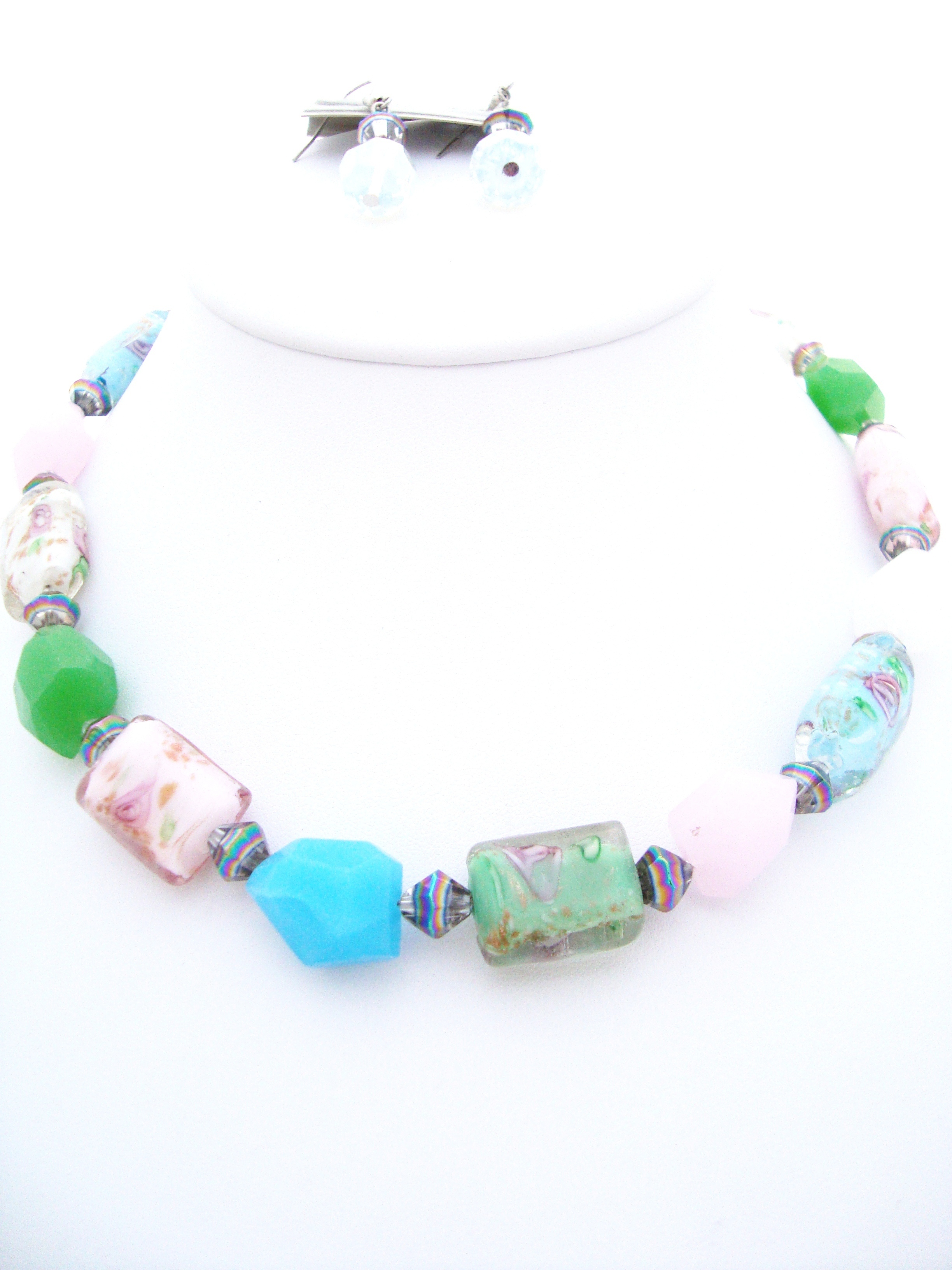 Murano Glass Floral Beaded Necklace
