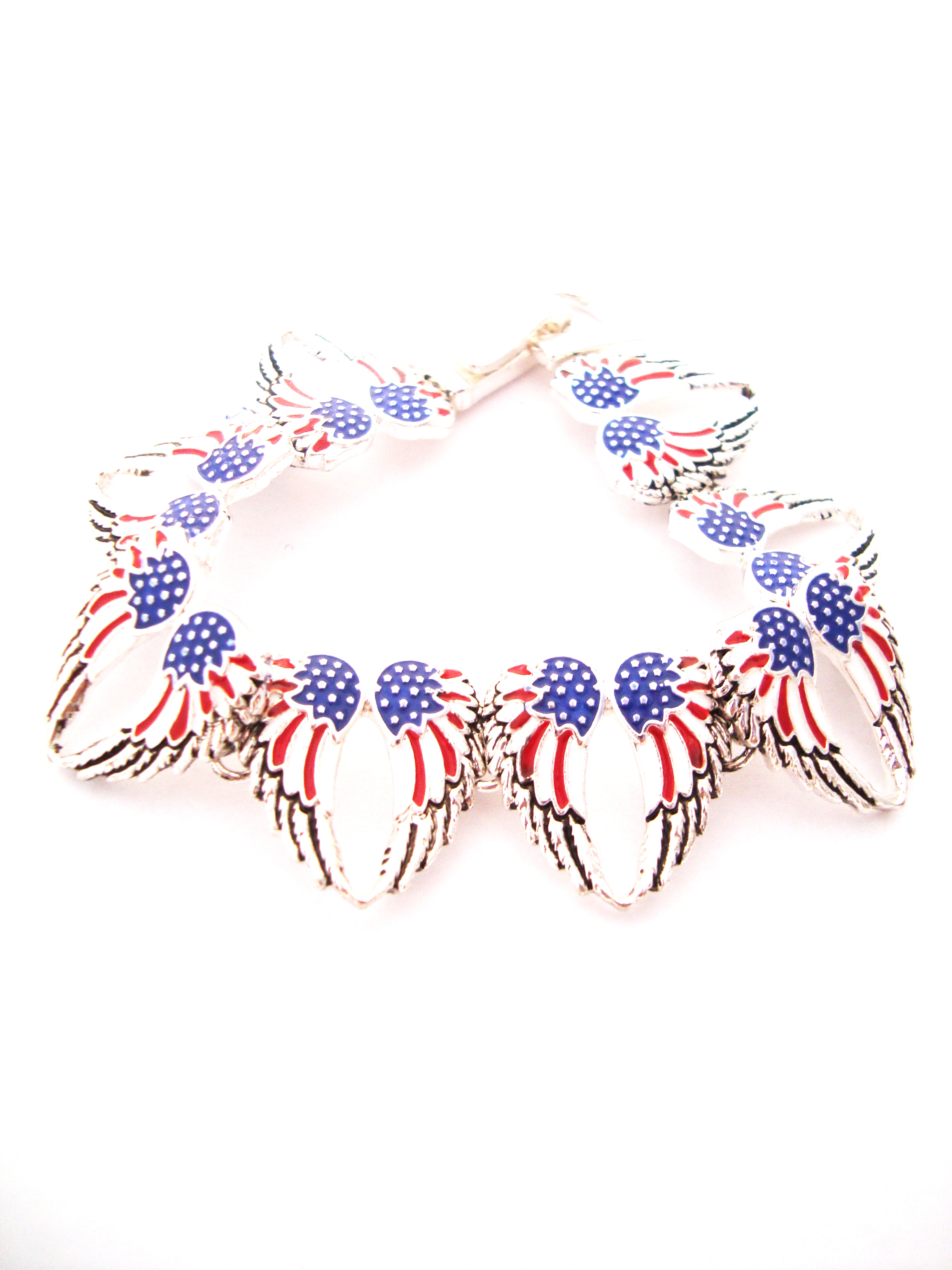 American Flag Angel Wings Bracelet