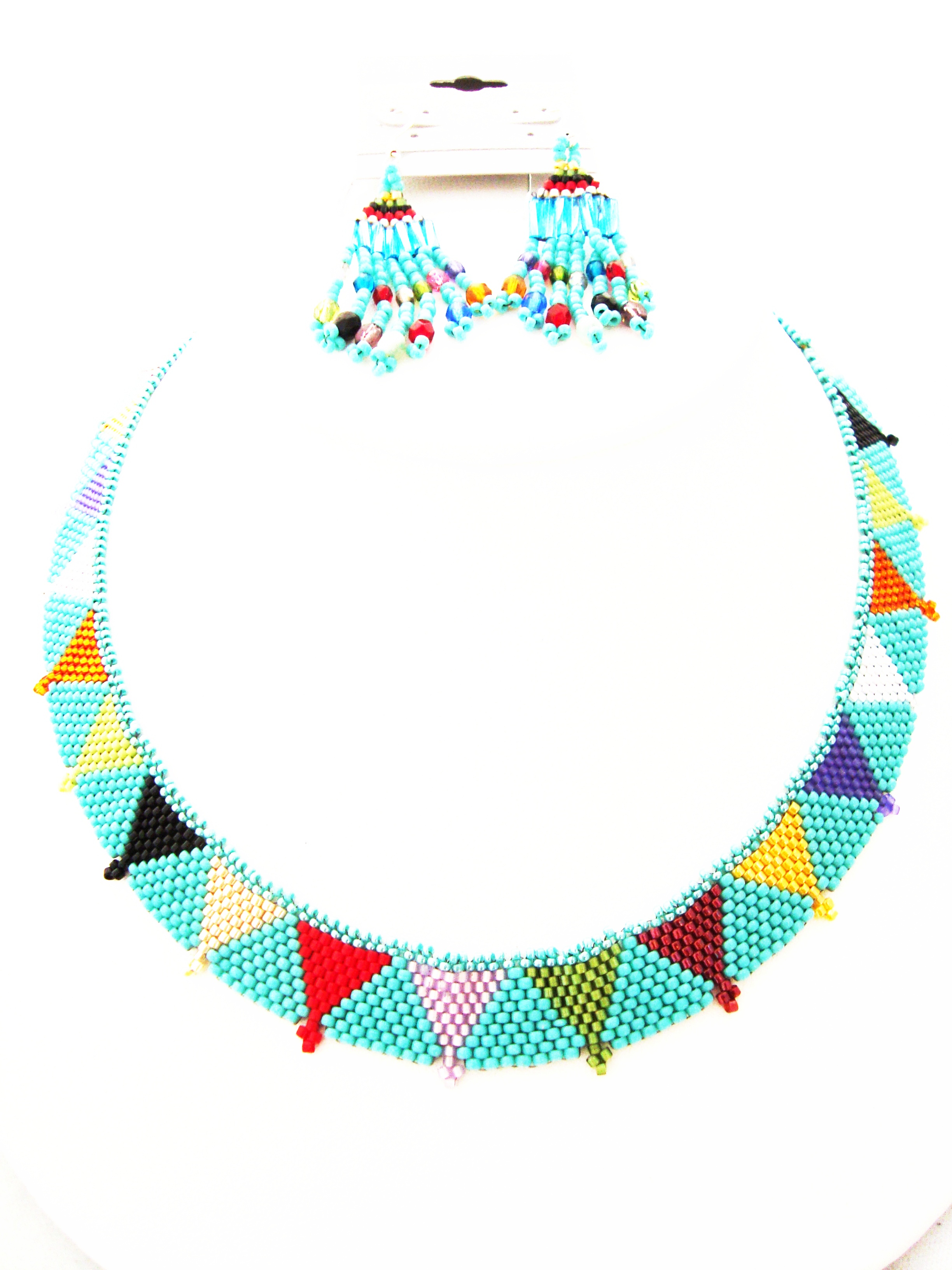 Band of Triangles Necklace Set