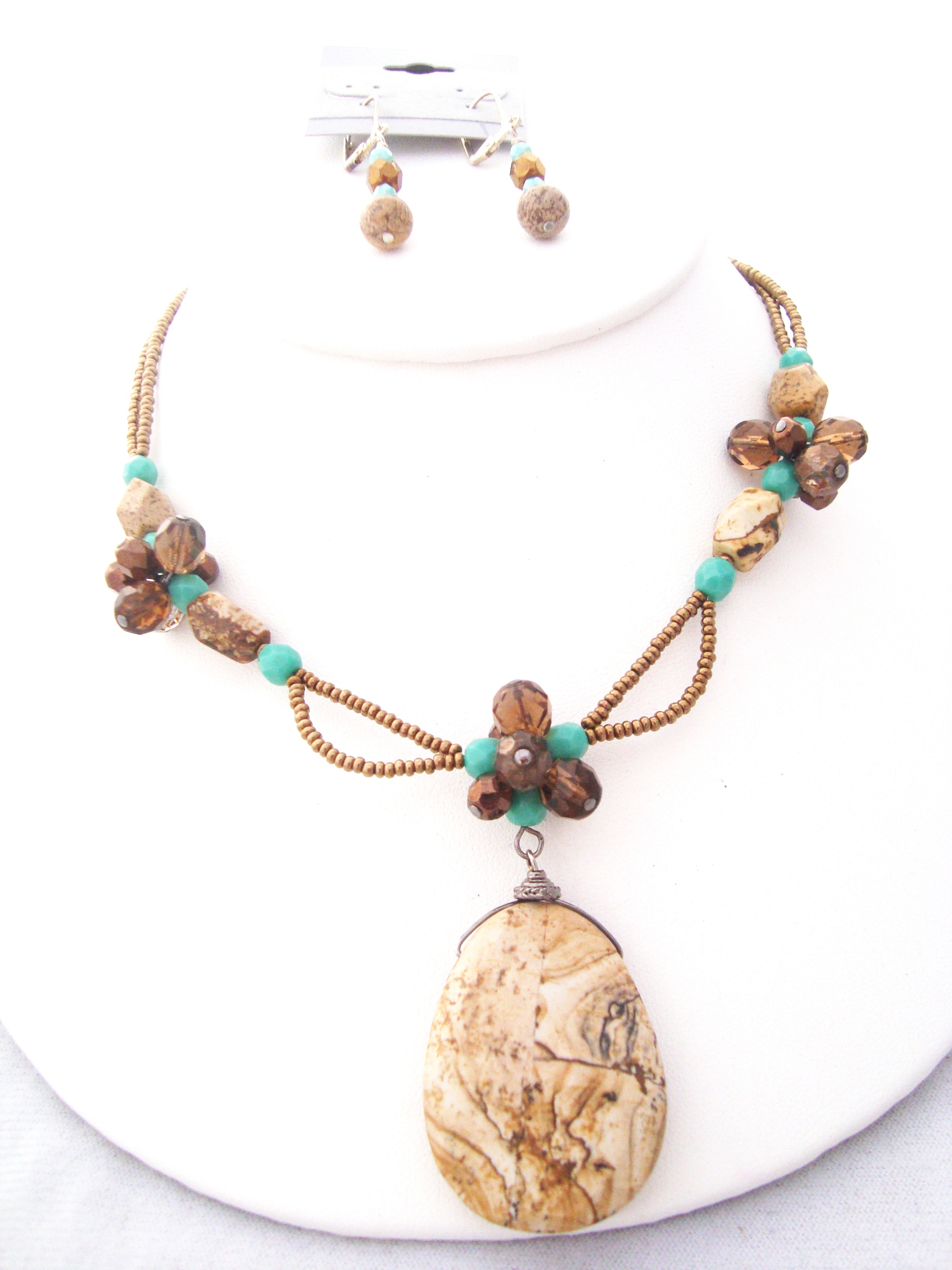 Picture Jasper Melody Necklace ASet