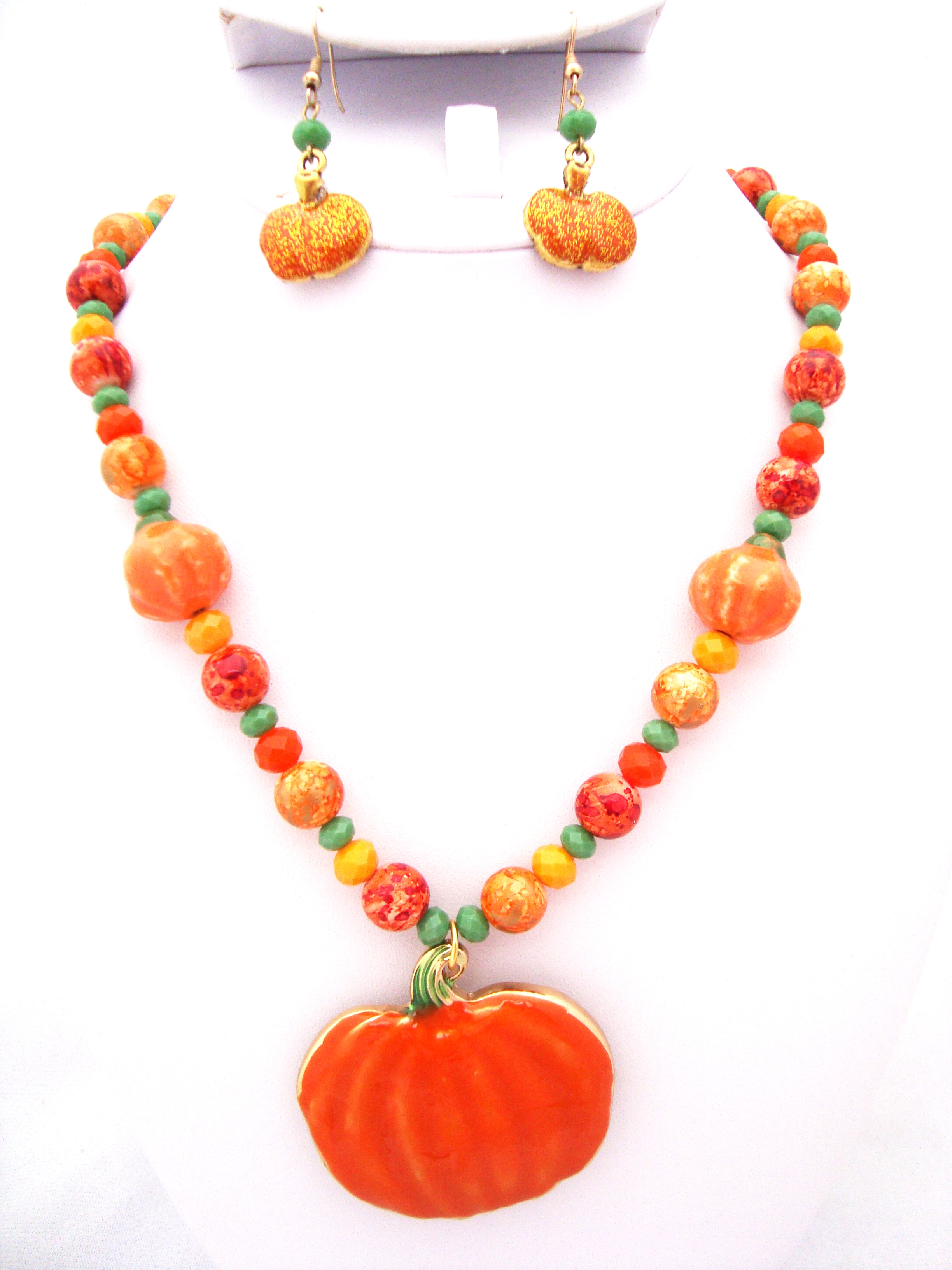 Autumn Pumpkin Necklace Set