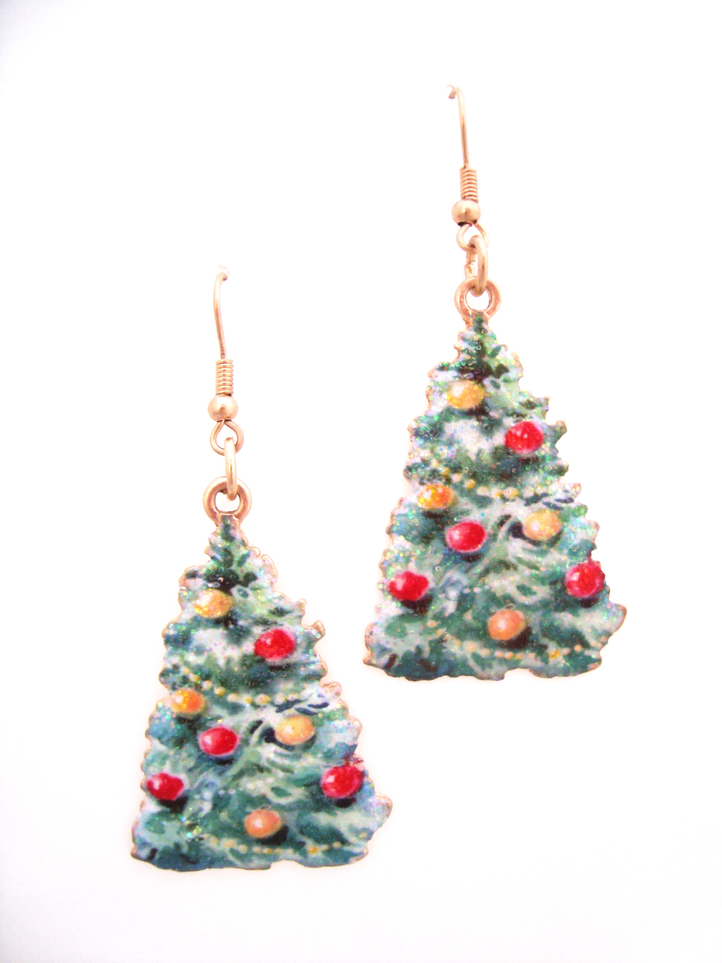 Christmas Tree with Light Bulb Earrings