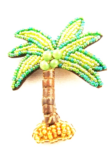 Coconut Tree Brooch