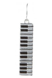 Silver Piano Keyboard Earring